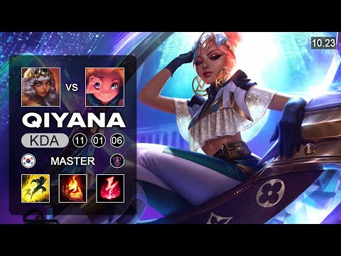 Qiyana vs Zoe Mid - KR Master Patch 10.23