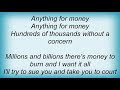 Annihilator - Anything For Money Lyrics