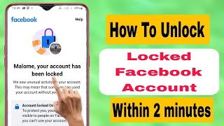 How To Unlock Facebook Account (2024)| Facebook Account Unlock Within 2 Minutes