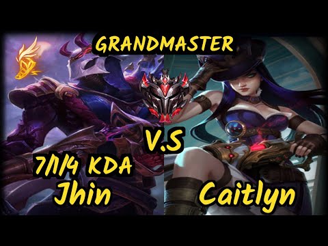 Juzinho (JHIN) vs CAITLYN - 7/1/4 KDA BOTTOM ADC GAMEPLAY - BR Ranked GRANDMASTER