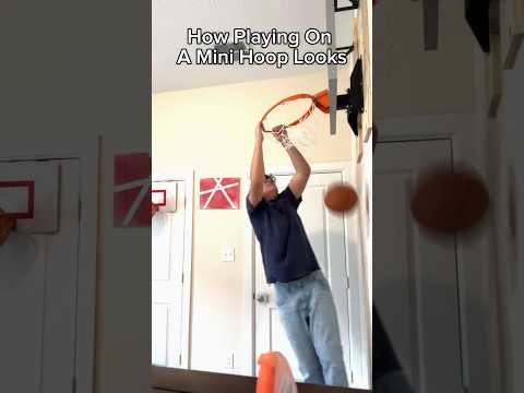 What Playing On A Mini Hoop Feels Like 😮‍💨🏀 #shorts #basketball