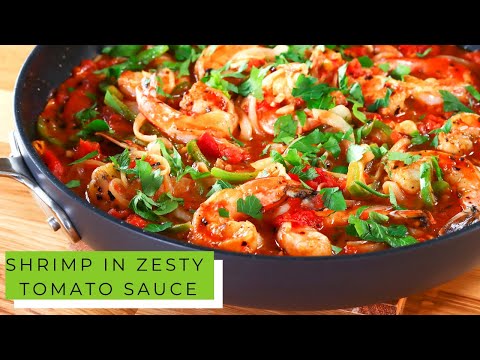 🍤 ONE PAN MEAL | SHRIMP IN ZESTY TOMATO SAUCE 🍅