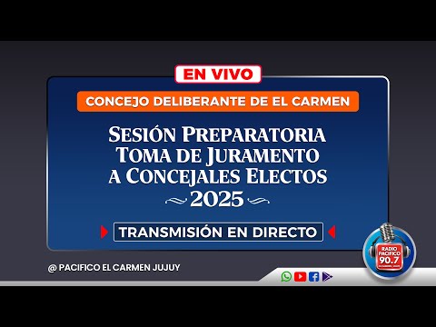 En Vivo | Sesión Preparatoria Concejo Deliberante El Carmen 2025