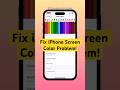 Fix iPhone Screen Color Glitch in 30 Seconds! (Easy iOS Trick) #shorts #iphone