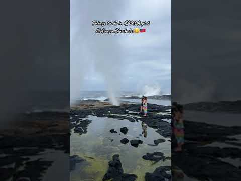 People are visiting the Alofaaga Blowholes in Savai'l, Samoa!