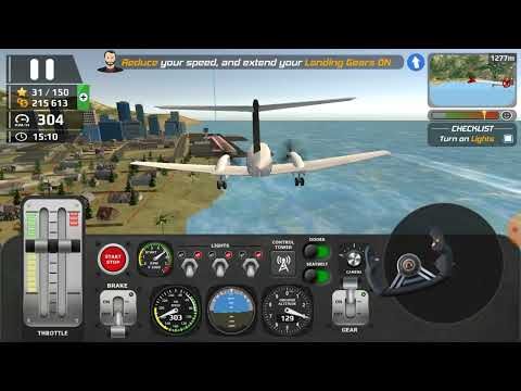 How to fly and land  airplane in HFPS- Helicopter Flight Pilot Simulator
