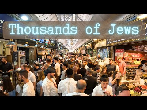 Mahane Yehuda: Jerusalém,Milhares no mercado. Tour 4k 2023.