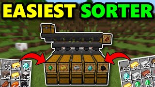 EASY 1.21 ITEM SORTER in MINECRAFT BEDROCK Edition | BEST ALL ITEM FILTER for Minecraft