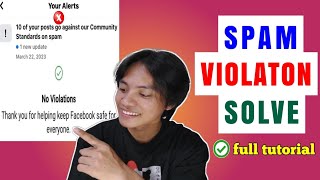 Paano tanggalin ang Spam Violation sa facebook gamit ang cellphone [step by step] tutorial