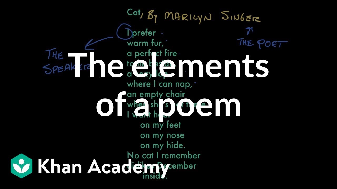 The elements of a poem | Reading | Khan Academy