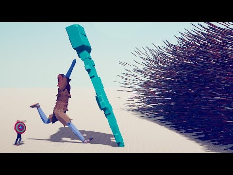 CAPTAIN AMERICA & MASSIVE SHIELD vs RANGED UNITS - Totally Accurate Battle Simulator TABS