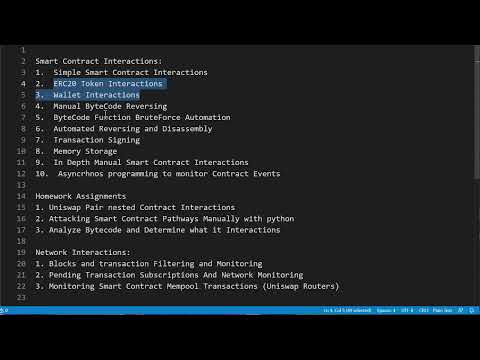 Web3 Hacking in Python - 0x01 Section 1 Outline