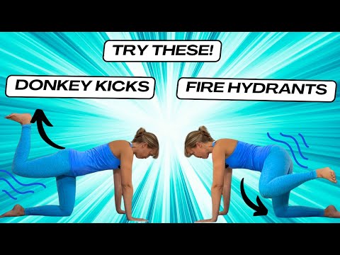 Glute exercises at home: Pilates donkey kicks and fire hydrants