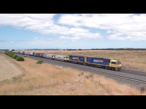6MP4 Team Global Express / TOLL Container Train (20/1/2023) - PoathTV Australian Railways