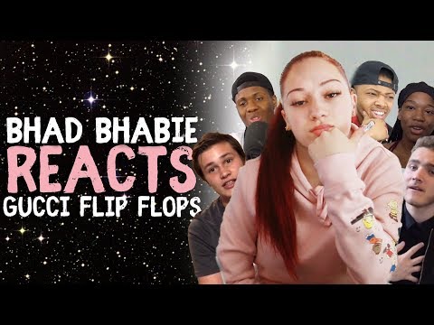 BHAD BHABIE reacts to "Gucci Flip Flops" ft. Lil Yachty roasts and reaction vids | Danielle Bregoli