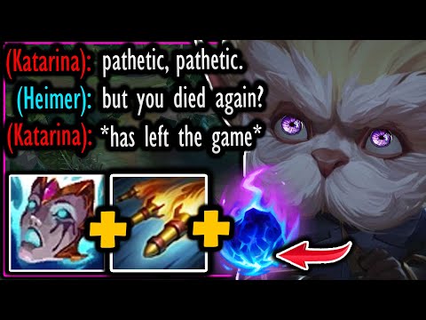 I can't believe Katarina RAGE QUIT after playing vs my Heimerdinger...
