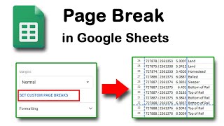 How to create a custom Page break in Google Sheets