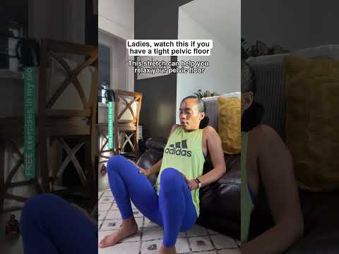How to RELAX TIGHT PELVIC FLOOR muscles at home with a simple stretch 🙌