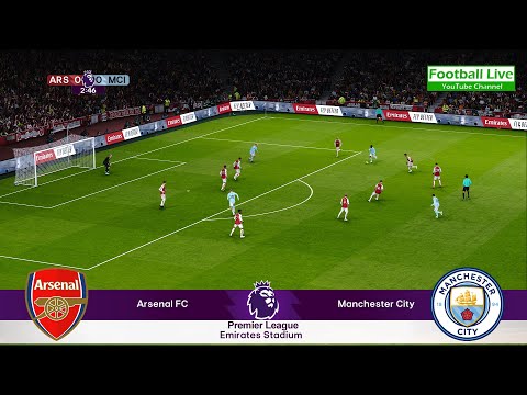 Arsenal vs Manchester City | Premier League 23/24 | Full Match & All Goals | eFootball PES Gameplay