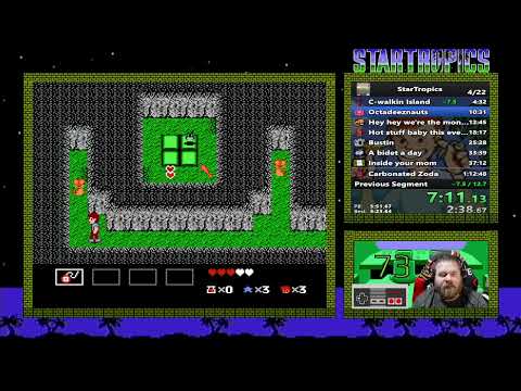 StarTropics speedrun in 1:11:01