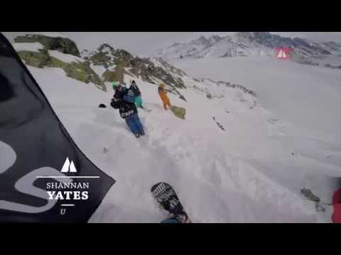 Shannan Yates | 1st Snowboard Women | FWT15 Chamonix-Mont-Blanc GoPro run