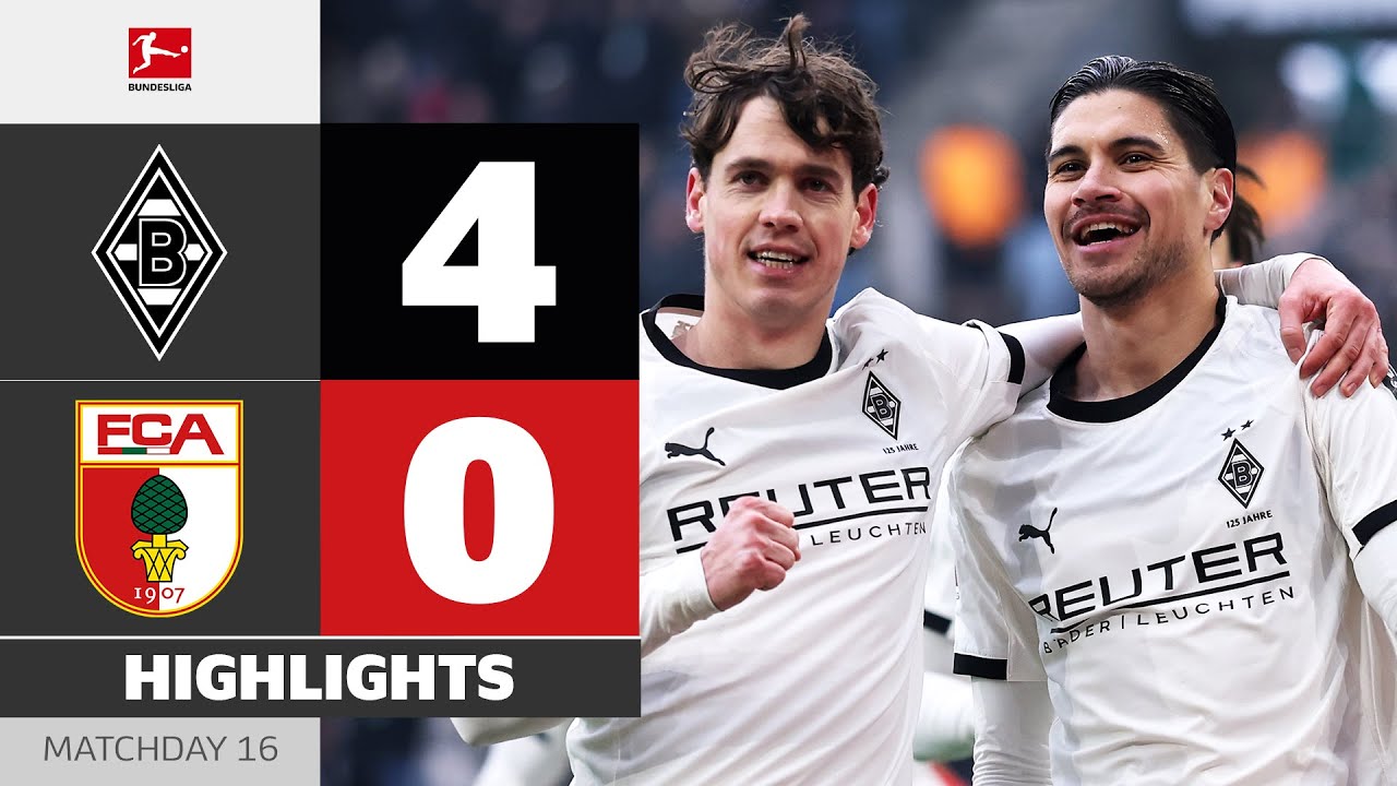 Tabakovic & M'Gladbach ON FIRE! | BORUSSIA M'GLADBACH - FC AUGSBURG | Highlights | MD 16 Bundesliga