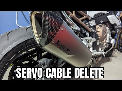 BMW S1000R Exhaust Servo Motor Cable Removal