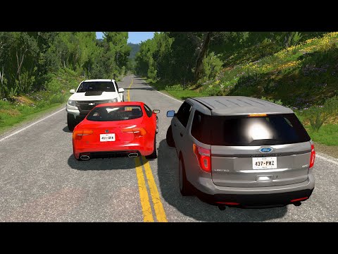 Car Overtaking Crashes Compilation #17 - BeamNG.Drive