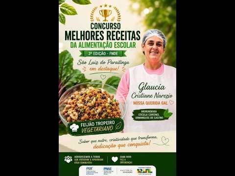 São Luiz do Paraitinga no Concurso Melhores Receitas da Alimentação Escolar 2026