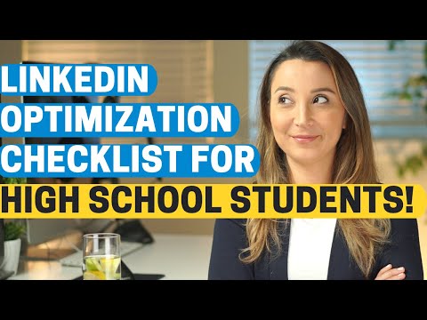 How to optimize Linkedin profile for high school students? - YouTube