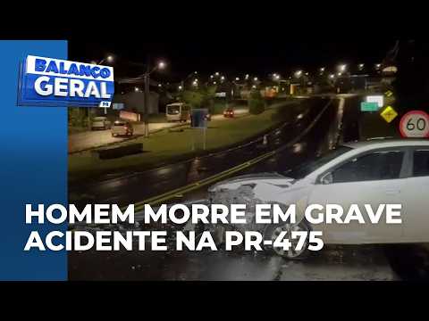 Na PR-475: homem de 32 anos morre em grave acidente entre dois carros, em São Jorge D'Oeste