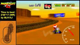 MK64 - former world record on Kalimari Desert - 2'05''13 (NTSC: 1'44''07)
