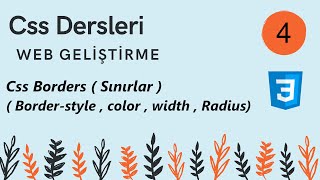 Css Dersleri Borders ( Border-style , color , width , Radius )