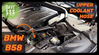 BMW B58 How To Replace Upper Coolant Hose G12 740i  2015, 2016, 2017, 2018, 2019, 2020, 2021, 2022