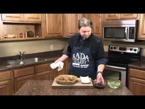 Bacon Wrapped Water Chestnuts Recipe - How to Make Scallion Curls | RadaCutlery.com