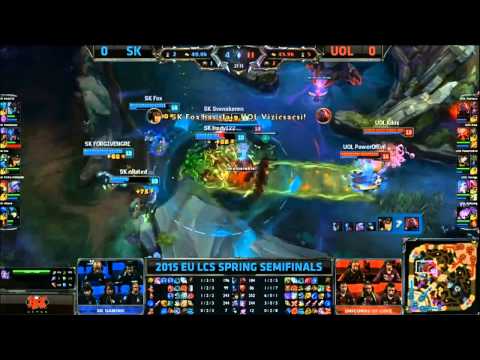 EU LCS SK vs UOL Game 1 Highlights Spring Playoffs Semifinals 2015