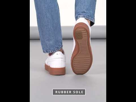 Punch Detail Gum Sole Sneaker - White