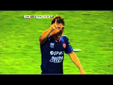 Gol de Riaño. Unión 1 Temperley 0. Fecha 2. Primera División 2016