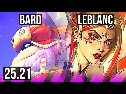 BARD & Kalista vs LEBLANC & Hwei (SUP) | EUW Grandmaster | 25.21