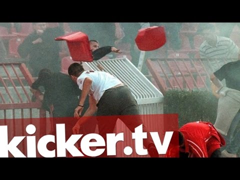Wieder Krawalle beim Belgrader Derby - kicker.tv
