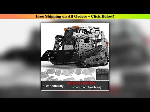 2.4G 10CH RC Tracked Dump Truck SW (RC) 008 DIY Stainless Steel Assemble Forklift Bulldozer Crane