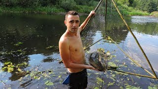 Ловля рыбы саком
