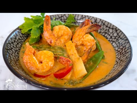 Thai Red Curry Prawn Restaurant Style | Easy Recipe in Less Than 30 mins