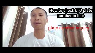 LTO: plate number inquiry online