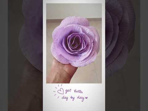 DIY Rose! 🤌🏻💜✂️ #papercraft #paperflower #diy #handmade #paper #flowers #flowerlover
