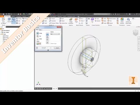 Inventor 101: Revolve, Project Geometry and Visual Style