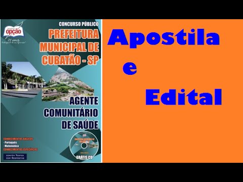 Apostila e Edital Concurso Prefeitura de Cubatão Agente Comunitário