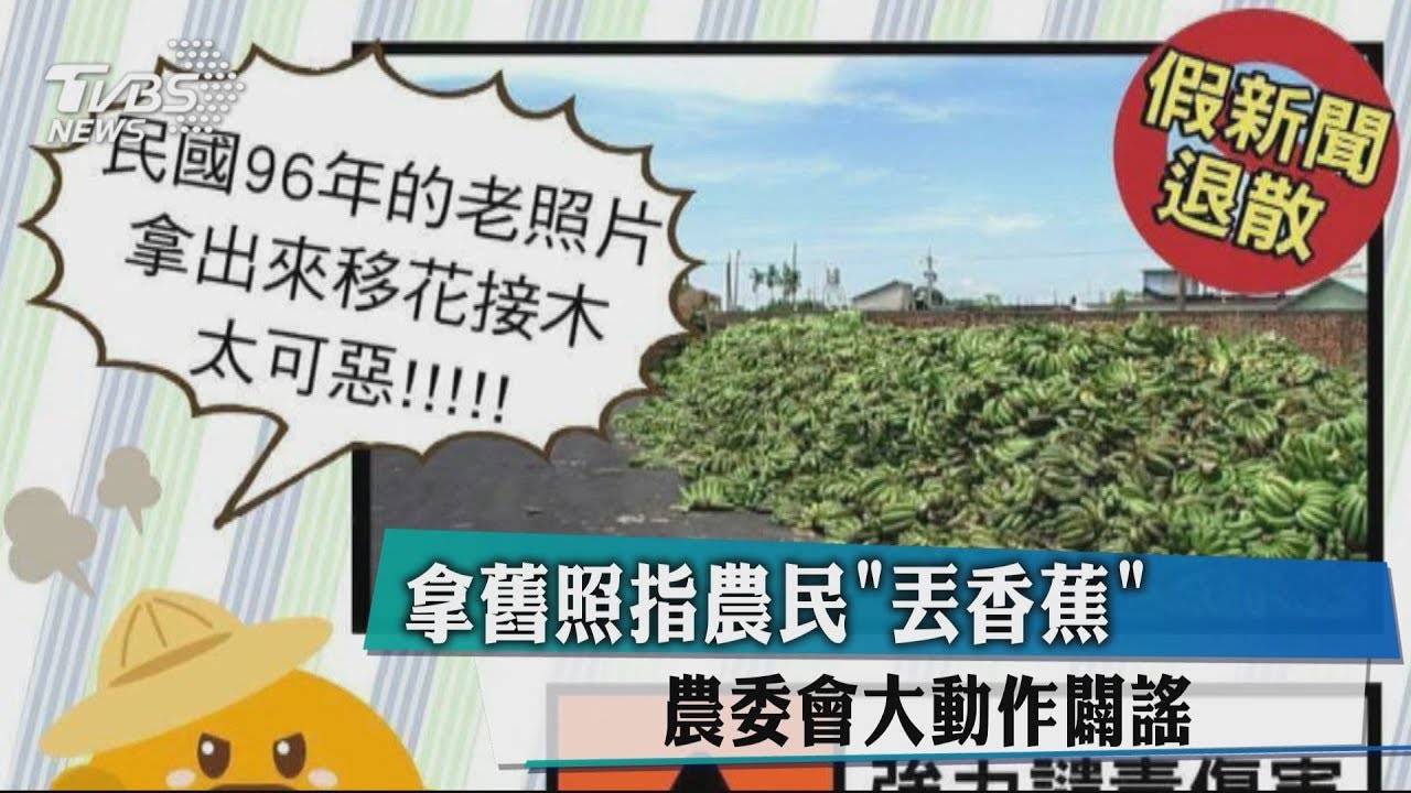 拿舊照指農民「丟香蕉」 農委會大動作闢謠