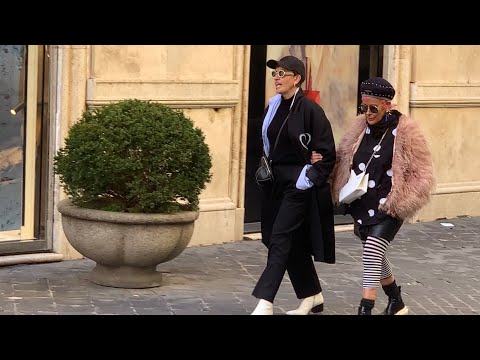 🇮🇹 ITALIAN STREET STYLE 👍❤️ Rome in January🧤🥼👠