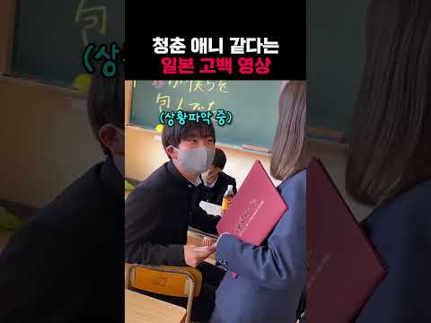 청춘 애니 같다는 일본 고백 영상